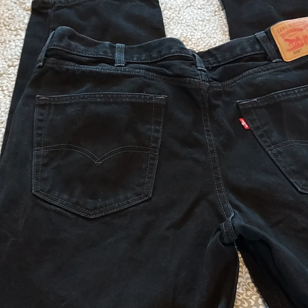 LEVI mens Black JEANS size 38 - Picture 5 of 5